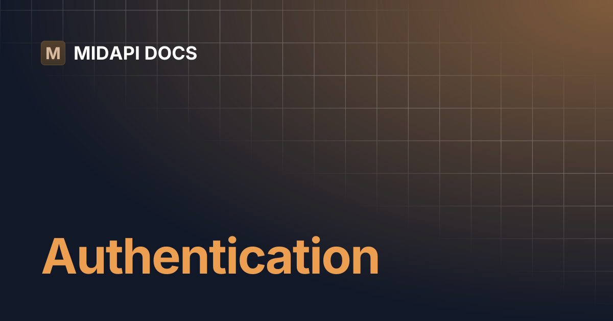 Authentication midapi docs